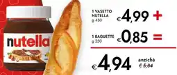 Bennet 1 vasetto nutella + 1 baguette offerta