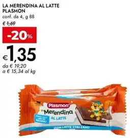 Bennet La merendina al latte PLASMON offerta