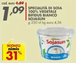 Italmark Specialità di soia 100% vegetale bifidus bianco SOJASUN offerta