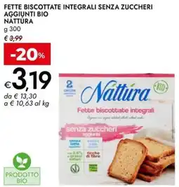 Bennet Fette biscottate integrali senza zuccheri aggiunti bio NATTURA offerta