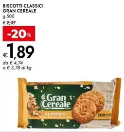 Bennet Biscotti classici GRAN CEREALE offerta