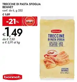 Bennet Treccine di pasta sfoglia BENNET conf. da 6 offerta