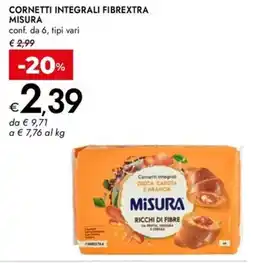 Bennet Cornetti integrali fibrextra MISURA offerta