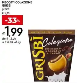 Bennet Biscotti colazione GRISBÌ offerta