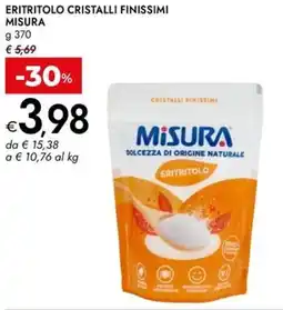 Bennet Eritritolo cristalli finissimi MISURA offerta
