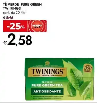 Bennet Tè verde pure green TWININGS offerta