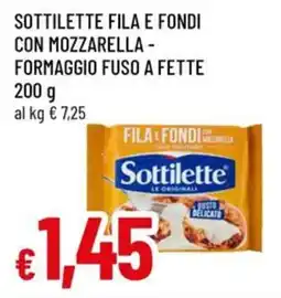 A&O Sottilette fila e fondi con mozzarella - formaggio fuso a fette offerta