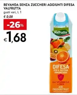 Bennet Bevanda senza zuccheri aggiunti difesa VALFRUTTA offerta