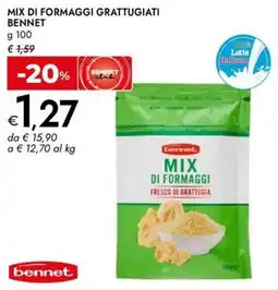 Bennet Mix di formaggi grattugiati BENNET offerta