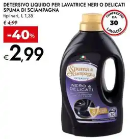 Bennet Detersivo liquido per lavatrice neri o delicati SPUMA DI SCIAMPAGNA offerta