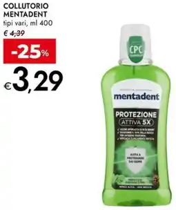 Bennet Collutorio MENTADENT offerta
