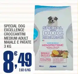 Splendidi e Splendenti Special dog excellence croccantini medium adult maiale e patate offerta