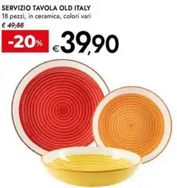Bennet Servizio tavola old italy offerta