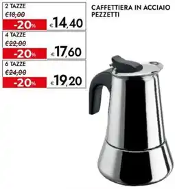 Bennet Caffettiera in acciaio pezzetti offerta