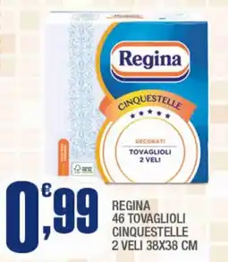 Splendidi e Splendenti Regina 46 tovaglioli cinquestelle 2 veli 38x38 cm offerta