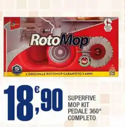 Splendidi e Splendenti Superfive mop kit pedale 360° completo offerta