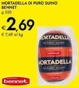 Bennet Mortadella di puro suino BENNET offerta