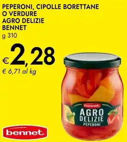 Bennet Peperoni, cipolle borettane o verdure agro delizie BENNET offerta