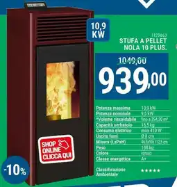 Cfadda Stufa a pellet nola 10 plus offerta