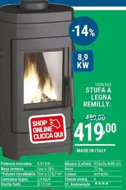 Cfadda Stufa a legna remilly offerta