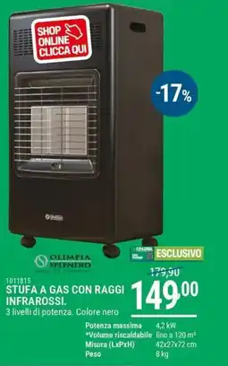 Cfadda Stufa a gas con raggi infrarossi offerta