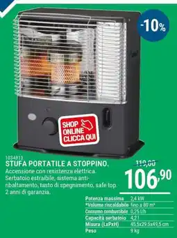 Cfadda Stufa portatile a stoppino offerta