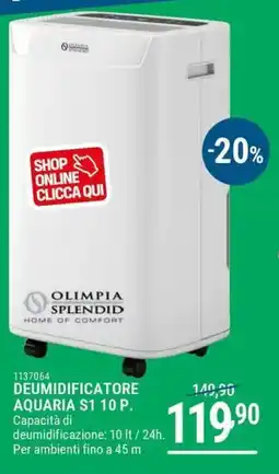 Cfadda Deumidificatore aquaria S1.10 P offerta