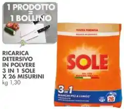 Italmark Ricarica detersivo in polvere 3 in 1 sole x 26 misurini offerta