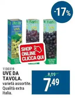 Cfadda Uve da tavola offerta