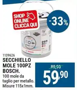 Cfadda Secchiello mole 100pz BOSCH offerta