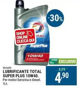 Cfadda Lubrificante total super plus 10W40 offerta