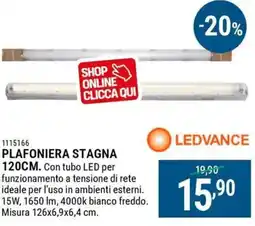 Cfadda Plafoniera stagna 120cm offerta