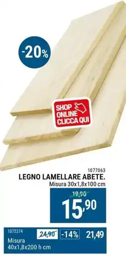 Cfadda Legno lamellare ABETE offerta