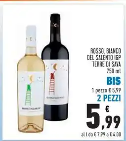 Conad ROSSO, BIANCO DEL SALENTO IGP TERRE DI SAVA offerta