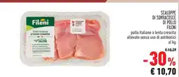 Conad SCALOPPE DI SOVRACOSCE DI POLLO FILENI offerta