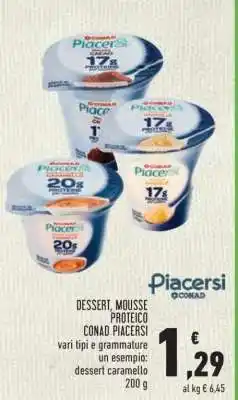 Conad Dessert, Mousse Proteico Conad Piacersi offerta