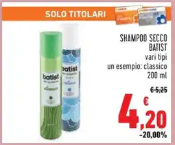Conad SHAMPOO SECCO BATIST offerta