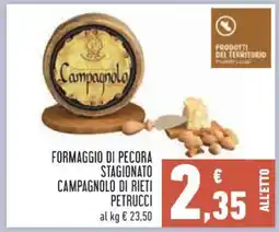 Conad FORMAGGIO DI PECORA STAGIONATO CAMPAGNOLO DI RIETI PETRUCCI offerta