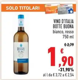Conad Vino D'Italia Botte Buona offerta