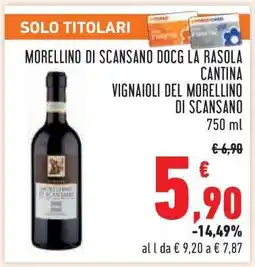 Conad Morellino di Scansano DOCG La Rasola offerta