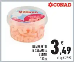 Conad Gamberetti in Salamoia Conad offerta