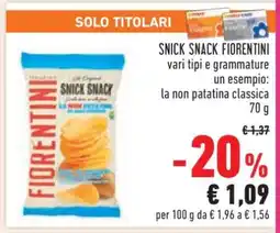 Conad SNICK SNACK FIORENTINI offerta