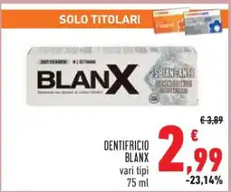Conad Dentifricio Blanx offerta