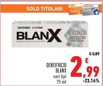 Conad Dentifricio Blanx offerta