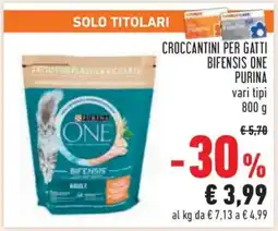 Conad CROCCANTINI PER GATTI BIFENSIS ONE PURINA offerta