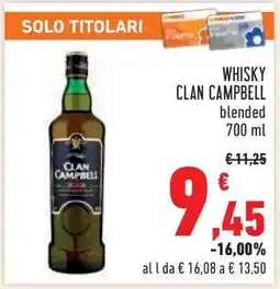 Conad Whisky Clan Campbell offerta