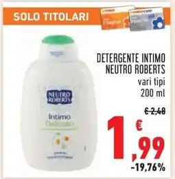 Conad DETERGENTE INTIMO NEUTRO ROBERTS offerta