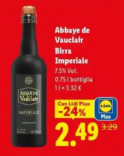 Lidl Abbaye de Vauclair Birra Imperiale offerta