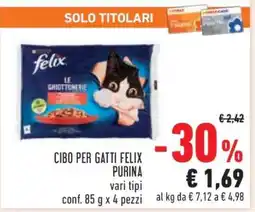 Conad Cibo per Gatti Felix Purina offerta