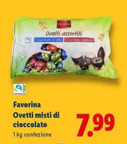 Lidl Favorina Ovetti misti di cioccolato offerta
